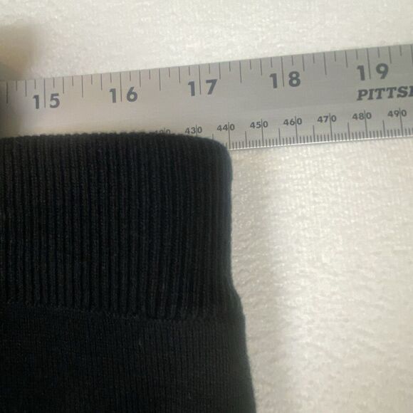 Banana Republic Women’s Large Black Knit Pull-On Pencil Skirt Stretch Midi - Picture 7 of 8